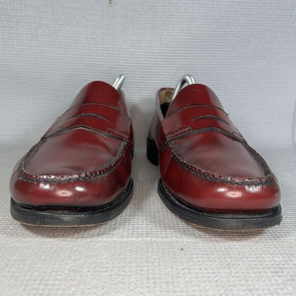 G.H. BASS & CO. Penny Loafers Men 11.5 Cordovan Made in USA Daniel Forbes Co. - Picture 3 of 14